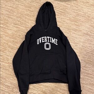 Black Overtime Hoodie for kids